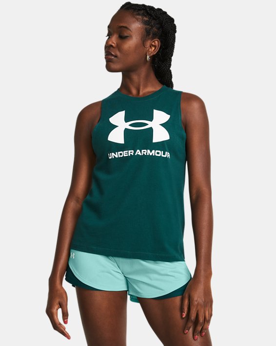 Women's UA Rival Tank in Blue image number 0